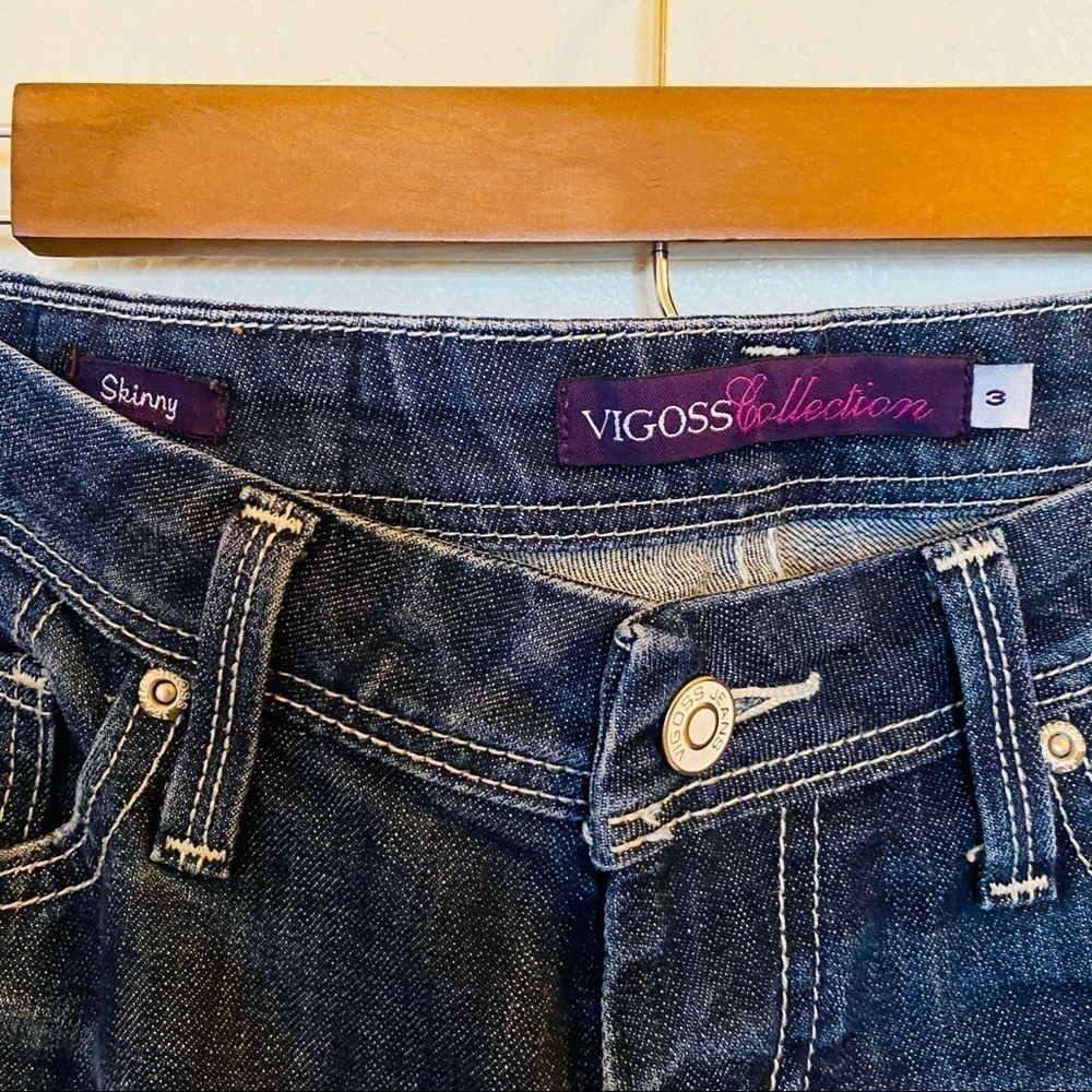 Vigoss Collection Skinny Dark Wash Jeans Size:3 - Picture 2 of 4